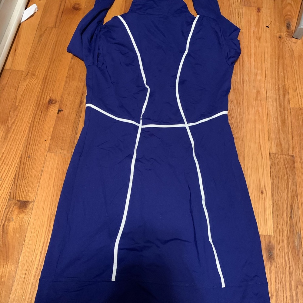 Athleta Spinnaker Sun Track Tunic Zip Up Blue Sweater Jacket XS - Picture 5 of 5